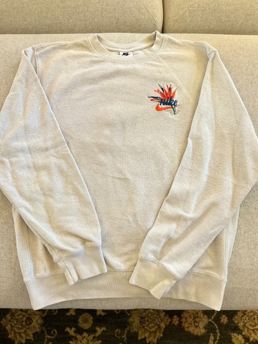 Nike French Terry Crewneck Sweatshirt Limited Release Bird of Paradise Men's S